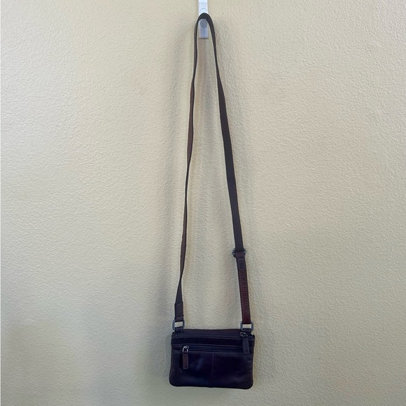 Jack Georges “The Voyager Mini Leather Crossbody” 5” X 7” X 1.25” Dark Brown EUC - Picture 13 of 16